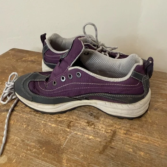 L.L. Bean Hiking Walking Shoes Purple and Gray Sneakers Women Sz 8 - Picture 6 of 9